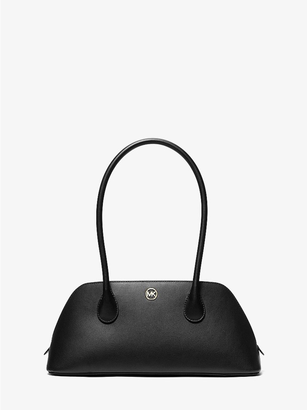 Michael Kors Black Leather Double-Handle Dome Shoulder Bag - Picture 6 of 9